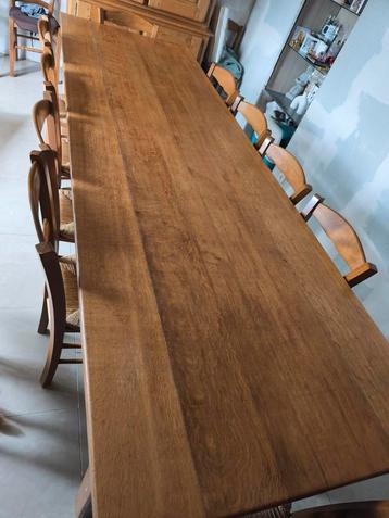 Table chêne 3 mètres, Maison & Meubles, Tables | Tables à manger, Enlèvement, Comme neuf, Chêne