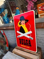 BELGA emaille reclamebord 1951, Verzamelen, Ophalen of Verzenden, Gebruikt, Reclamebord
