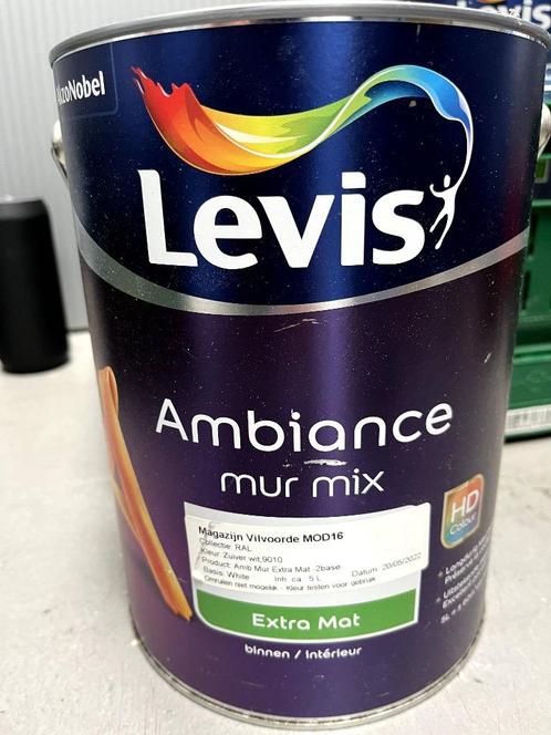 Ongeopend! Levis Ambiance muurverf wit extra mat 5 L, Bricolage & Construction, Peinture, Vernis & Laque, Neuf, Peinture, 5 à 10 litres