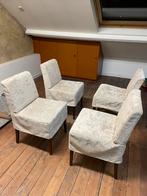 Stoffen stoelen met mooi houten onderstel, Ophalen, Hout, Wit, Zo goed als nieuw