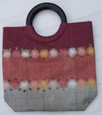 Vietnamees zakje/handtas met geborduurde bloemen, Handtassen en Accessoires, Tassen | Damestassen, Ophalen of Verzenden, Nieuw