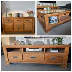 Teak houten meubelset, Ophalen, Zo goed als nieuw, Teakhout, Met lade(s)