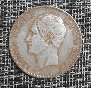 5 Francs Belgique 1858 Leopold 1