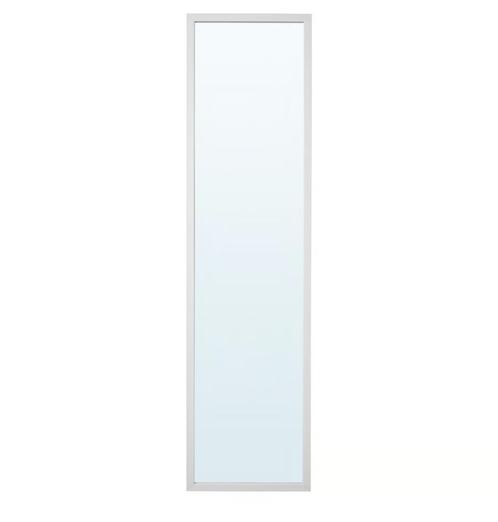 Grote witte spiegel, Huis en Inrichting, Woonaccessoires | Spiegels, Gebruikt, Minder dan 50 cm, 100 tot 150 cm, Rechthoekig, Ophalen