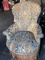 Antieke Napoleon III Crapaud Fauteuil met Franjes, Antiek en Kunst, Ophalen