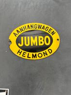 Oud emaille reclame bord Jumbo aanhangwagen Helmond, Ophalen of Verzenden, Gebruikt, Reclamebord