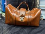 Vintage bruine weekendtas jaren 70 – heel decoratief, Ophalen