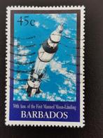 Barbados 1999 - ruimtevaart, maanlanding - Apollo 11 raket, Ophalen of Verzenden, Gestempeld, Midden-Amerika