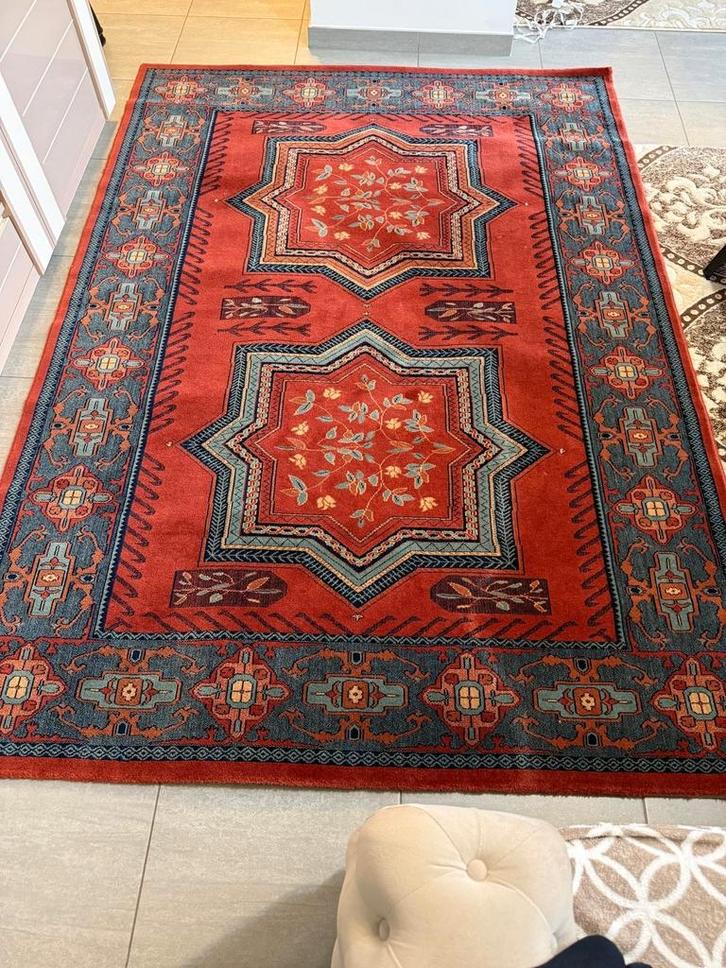 Luxe wollen tapijt KEOPS –170x240 cm– Handgeweven kwaliteit, Antiek en Kunst, Antiek | Tapijten, Tafelkleden en Textiel, Ophalen