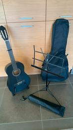 Akoestische gitaar, gitaarzak, gitaarstaander en klem, Muziek en Instrumenten, Ophalen, Zo goed als nieuw