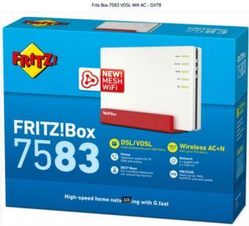 avm fritz box 7583 - vdsl +dect+gigabit + a/b/g/n/ac gv78 beschikbaar voor biedingen