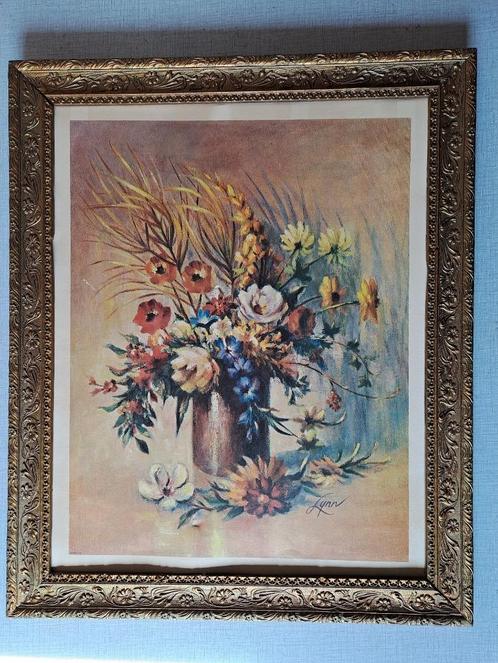 Grand cadre ancien en bois doré 58 x 48 cm, Huis en Inrichting, Woonaccessoires | Lijsten, Gebruikt, Hout, Ophalen of Verzenden