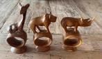 Vintage servetringen houtsculptuur, Ophalen of Verzenden