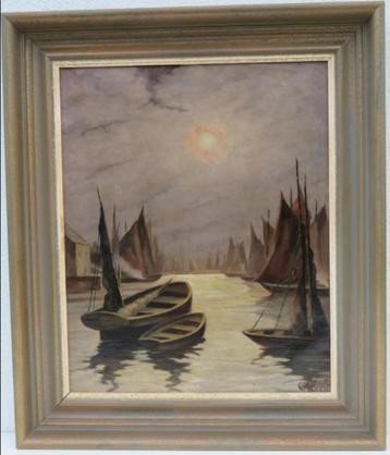 huile sur panneau marine signe charles melikoff beschikbaar voor biedingen