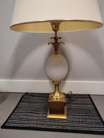 Palmlamp met opaline glas jaren 70, Ophalen, Gebruikt, Glas