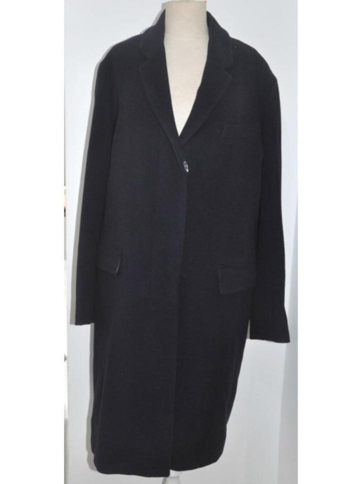 120%lana - 08081 - Manteau laine/cachemire marine T:42, Kleding | Dames, Jassen | Winter, Nieuw, Maat 42/44 (L), Blauw, Verzenden