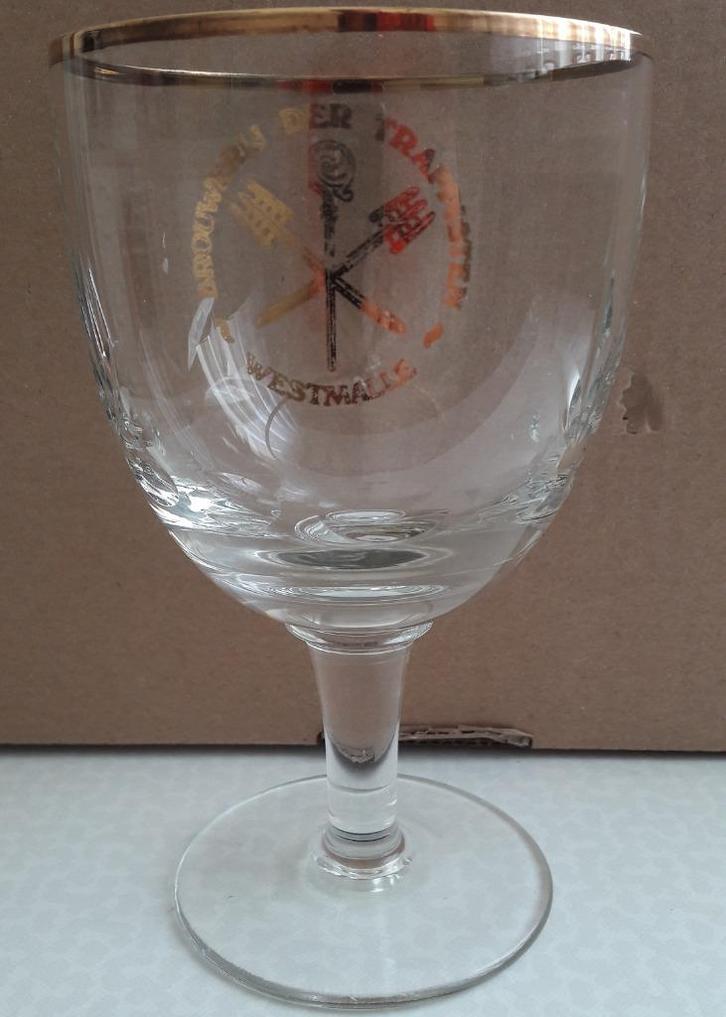 Westmalle Trappistensteel glas model 2, Verzamelen, Glas en Drinkglazen, Gebruikt, Bierglas, Ophalen of Verzenden