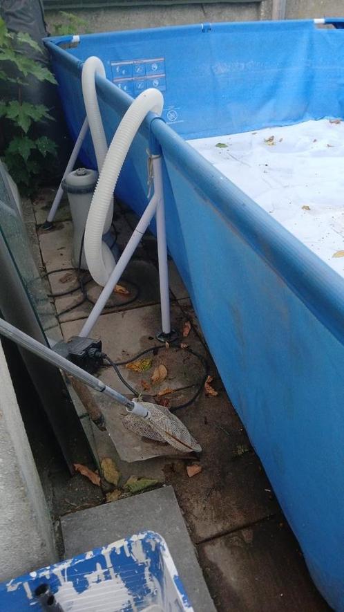 Rechthoekig zwembad met pracht en praal — goede staat, Tuin en Terras, Zwembaden, Zo goed als nieuw, Opzetzwembad, Rechthoekig