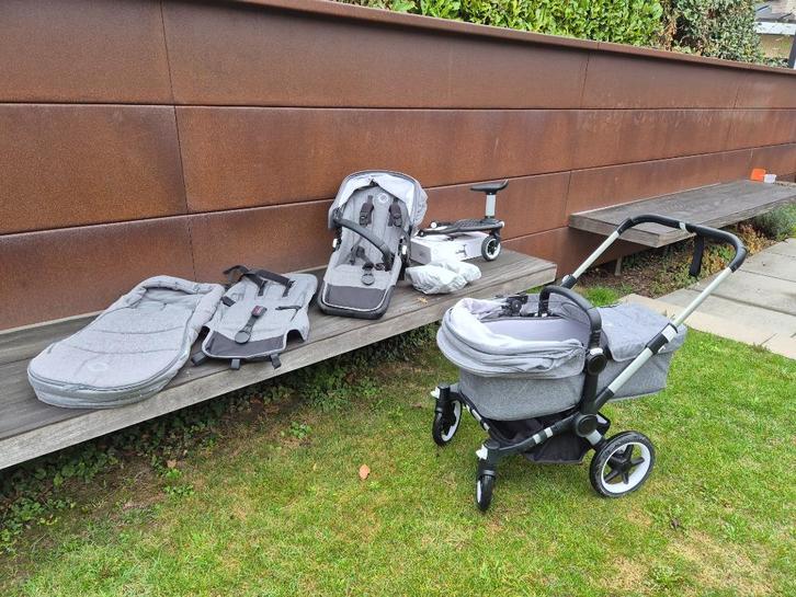Bugaboo Donkey 3 Duo grijs, Kinderen en Baby's, Kinderwagens en Combinaties, Zo goed als nieuw, Kinderwagen, Bugaboo, Duowagen