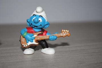 gitaar smurf , schleich 1997 , Peyo , als nieuw beschikbaar voor biedingen