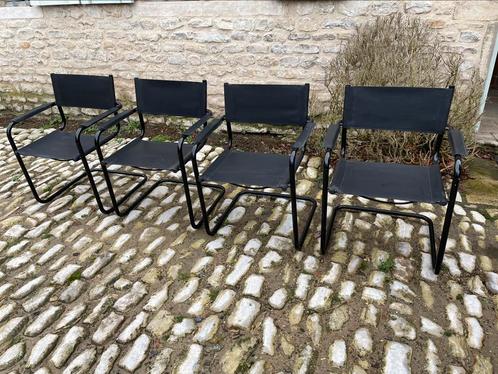 4 vintage buisframe zetels (naar Marcel Breuer), Maison & Meubles, Chaises, Comme neuf, Enlèvement ou Envoi