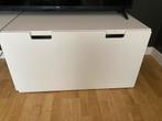 GERESERVEERD-Ikea speelgoedkist met bank - wit, Huis en Inrichting, Woonaccessoires | Kisten, Ophalen, Gebruikt, 75 tot 100 cm