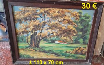 peinture sur toile et cadre divers ancien/antique voir photo