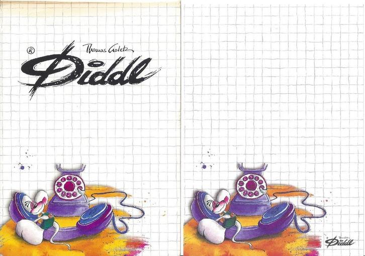 Diddl A6 voorkant kaft + 1 blad # 1, Collections, Diddl, Comme neuf, Papier, Carte ou Papeterie, Diddl, Enlèvement ou Envoi