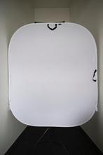 Manfrotto Opvouwbare achtergrond Zwart-Wit 180x210 + Support, Audio, Tv en Foto, Ophalen, Nieuw, Achtergrond