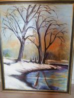 Schilderij, winterlandschap, Antiek en Kunst, Ophalen
