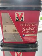 V33 Perfection renovatieverf keuken metallic 0,75l inox, Ophalen, Nieuw