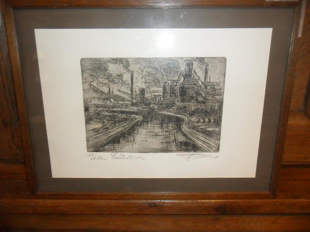 Eau forte de Marcel Leruth (Xhendeless 1928-2023 Housse), Antiquités & Art, Art | Eaux-fortes & Gravures, Enlèvement ou Envoi