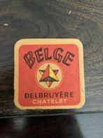 sous-bock carré Delbruyère Belge Chatelet, Collections, Marques de bière, Autres marques, Sous-bock, Utilisé, Enlèvement ou Envoi