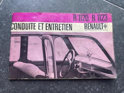 carnet d'entretien d'origine Renault R 1120-1123 pour ancien, Autos : Divers, Modes d'emploi & Notices d'utilisation, Enlèvement ou Envoi