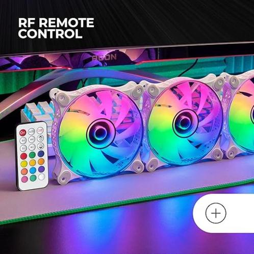 3 RGB fans voor pc, Computers en Software, Computerkoelers, Nieuw, Luchtkoeling, Ophalen