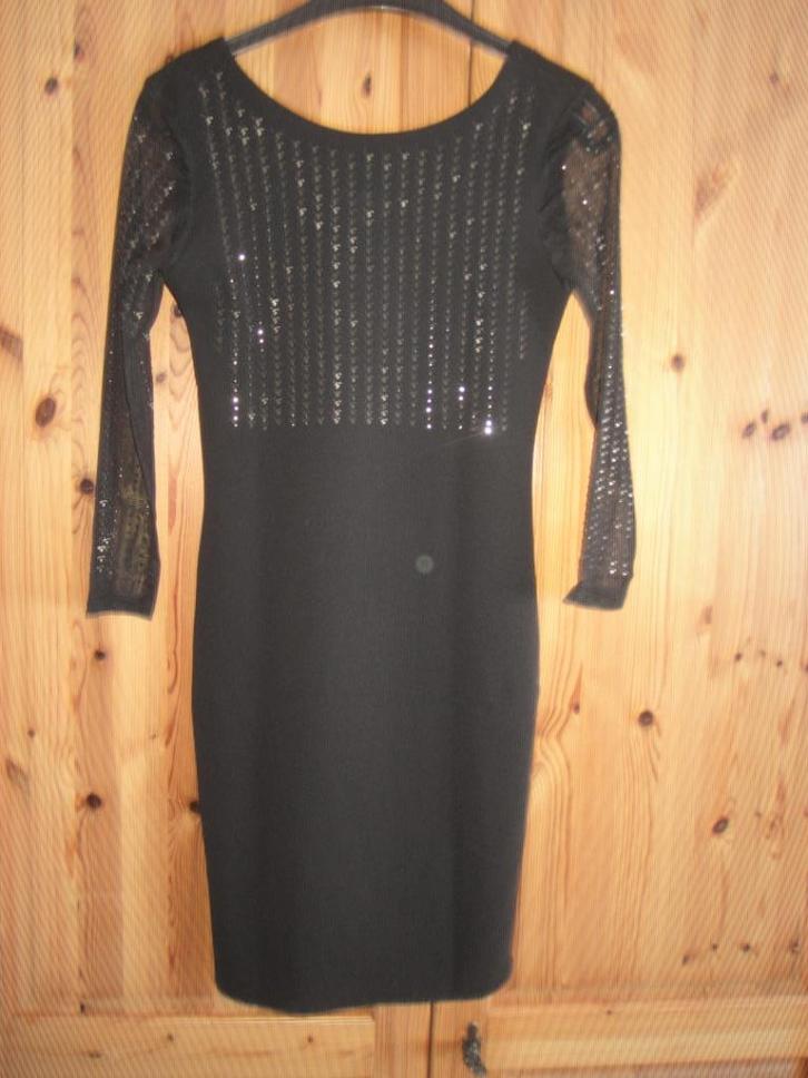 Zwart feestelijk kleedje maat M, Kleding | Dames, Jurken, Gedragen, Maat 38/40 (M), Zwart, Boven de knie, Ophalen of Verzenden