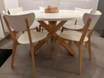 Ronde tafel met 5 stoelen, Huis en Inrichting, Ophalen, Gebruikt, Vijf personen of meer, Rond