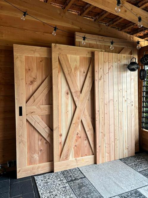 schuifdeur/loftdeur/barndeur/poortdeur hout op maat gemaakt, Doe-het-zelf en Bouw, Deuren en Vliegenramen, Binnendeur, Hout, Schuifdeur