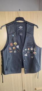 Lederen motor gilet Harley Davidson, Motoren, Ophalen, Tweedehands, Heren, Jas | leer