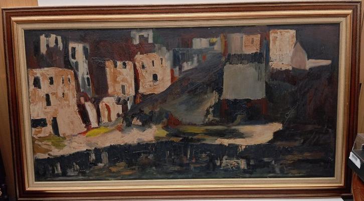 zeer groot schilderij gesigneerd JOEL ???, Antiek en Kunst, Kunst | Schilderijen | Klassiek, Ophalen