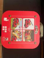 4 puzzels in valiesje, thema brandweer., Enlèvement