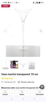 Vases Martini 70 cm hauteur, Maison & Meubles, Enlèvement ou Envoi, Comme neuf