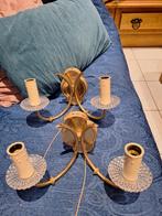 2 appliques murales doubles., Enlèvement, Utilisé, Verre