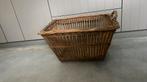 Antieke rieten linnenmand - wasmand - opbergmand, Huis en Inrichting, Ophalen, Mand