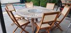 6 teak kwaliteits vouwstoelen in nieuwstaat, Ophalen, 6 zitplaatsen, Teakhout, Zo goed als nieuw
