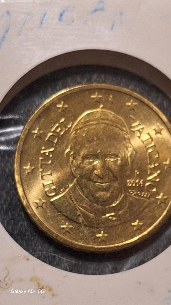 Munt van 50 cent van het Nieuwe Vaticaan., Postzegels en Munten, Munten | Europa | Euromunten, Setje, 50 cent, Vaticaanstad, Geboorte of Huwelijk