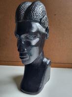 Tête africaine en ébène, Antiquités & Art, Art | Sculptures & Bois, Enlèvement ou Envoi