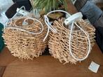 2 rotan hanglampen, Huis en Inrichting, Lampen | Hanglampen, Ophalen, Zo goed als nieuw
