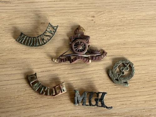 Britse bodemvondst badges 14-18, Verzamelen, Militaria | Algemeen, Ophalen of Verzenden