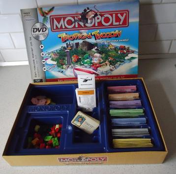 Monopoly "Tropical Ticoon" met DVD van Parker in prima staat beschikbaar voor biedingen